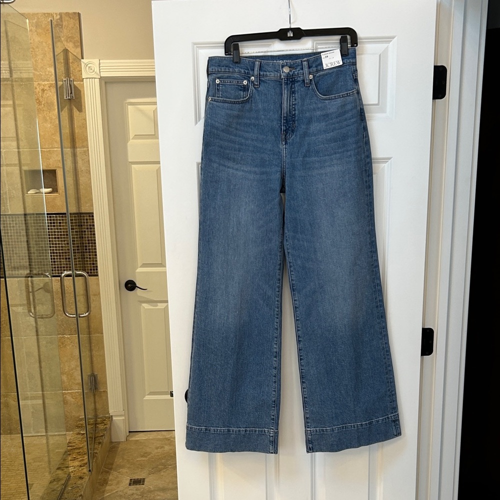 J. Crew Denim Trouser Jeans in Classic Blue